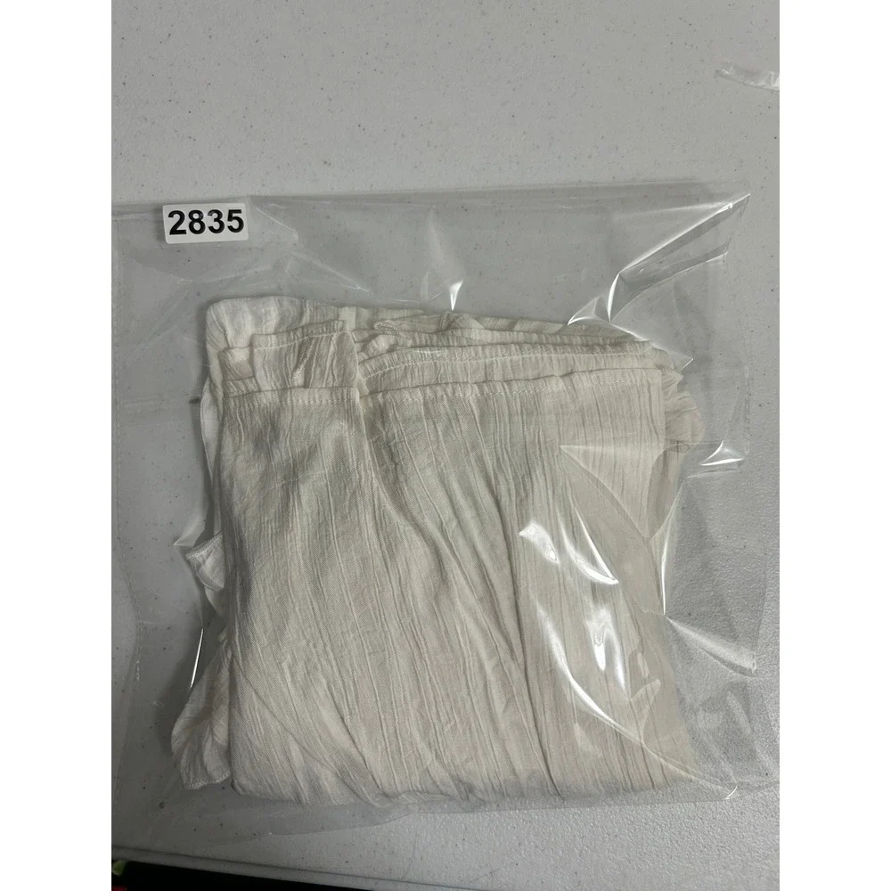 Pink Lily White Ruffle V Neck Tiered Mini Dress Sleeveless Small - Picture 5 of 5